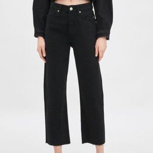 Zara Straight Leg (Boyfriend) High Rise Jean